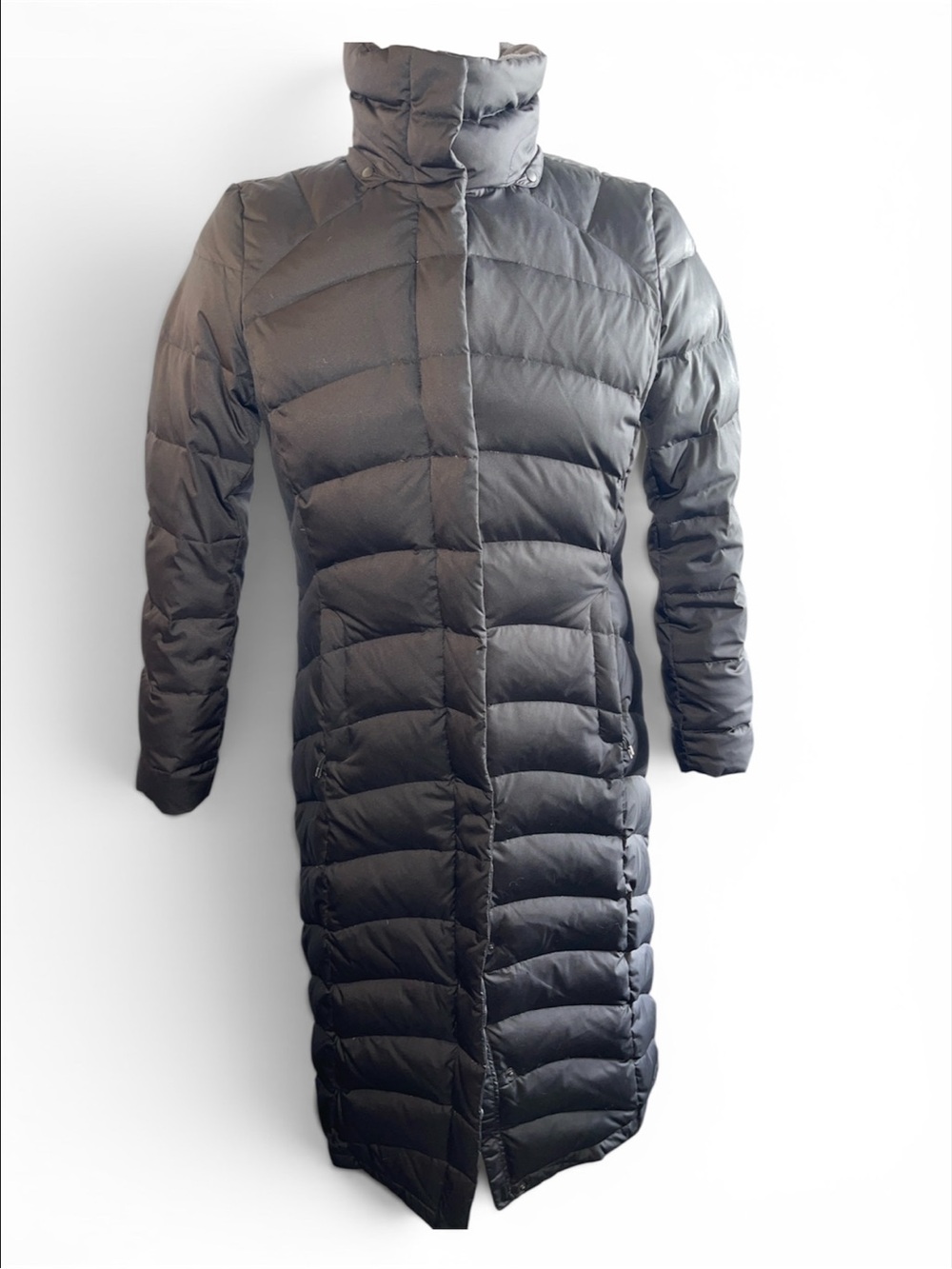 Lands' End Women's Black Down/feathers Long Puffer Coat size M